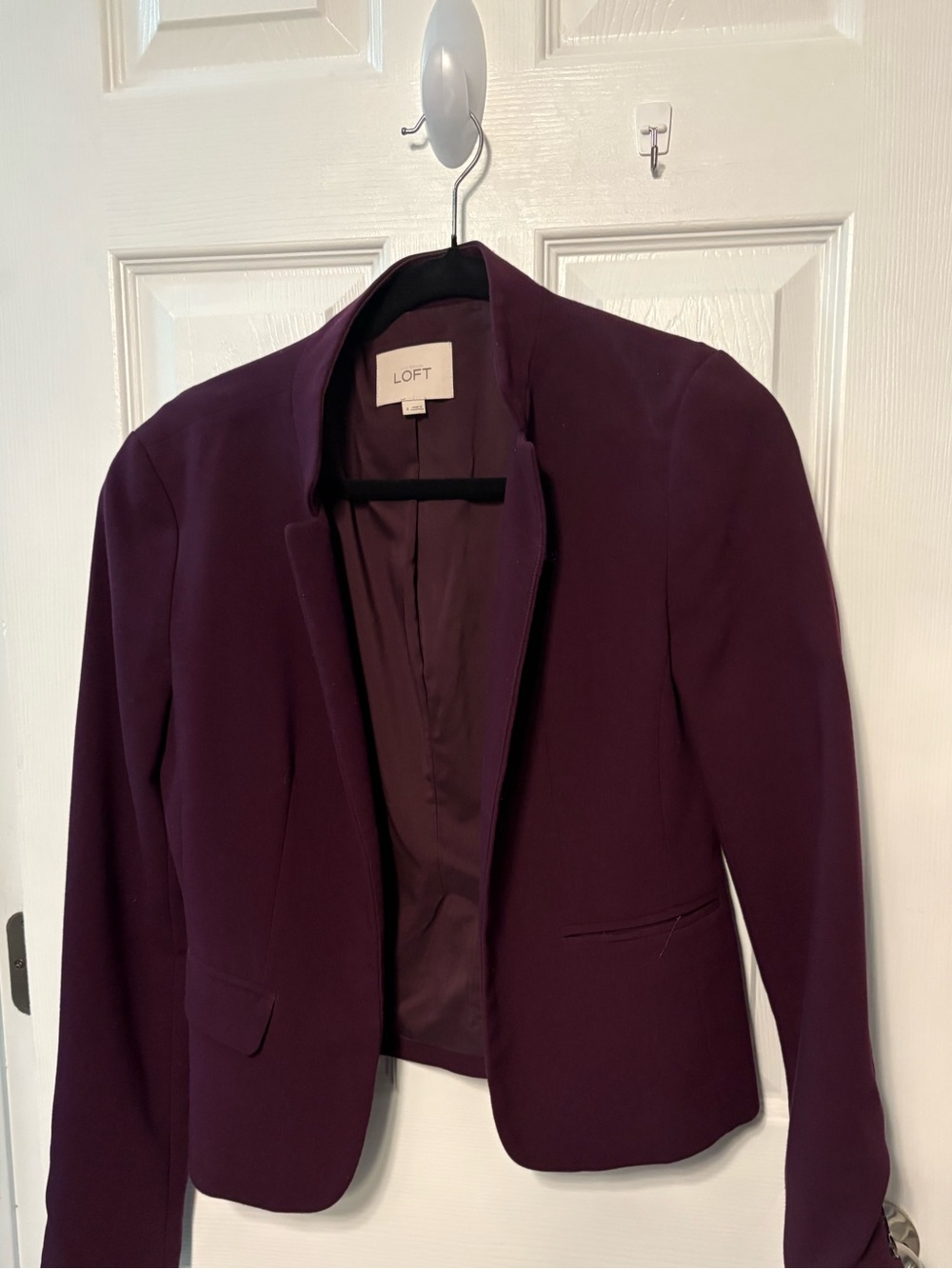 LOFT Women's Plum Open-Front Blazer size 4P